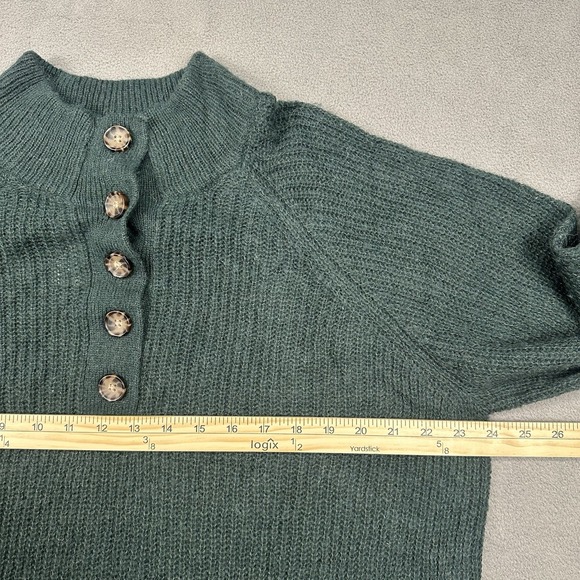 Marine Layer Evelyn Wool Alpaca Blend Knit Sweater Womens XL Green Winter Cozy - Picture 6 of 11